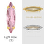 20 Colors Rhinestones Claw Settings Sew on Stones Crystal Rhinestones Gold Navette Claw Stones Navette Claw Stones