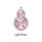 Acmore Crystal Double Rivoli Shaped Fancy Shiny 16 Colors Crystal Stones K9 Glass Alloy Back Pendant Necklace for DIY Earring Charms