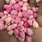 Acmore Crystal 9*6mm Hawaii Resin Jasmine Flower Beads for Jewelry Making Lavender Lilac Pikake Flower Acrylic Charms