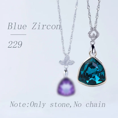 Acmore Crystal Fat Triangle Shape Shiny Color Stone Alloy Back Pendant Necklace Diy for Brooch Earring Brooch Bracelet Hair Accessories