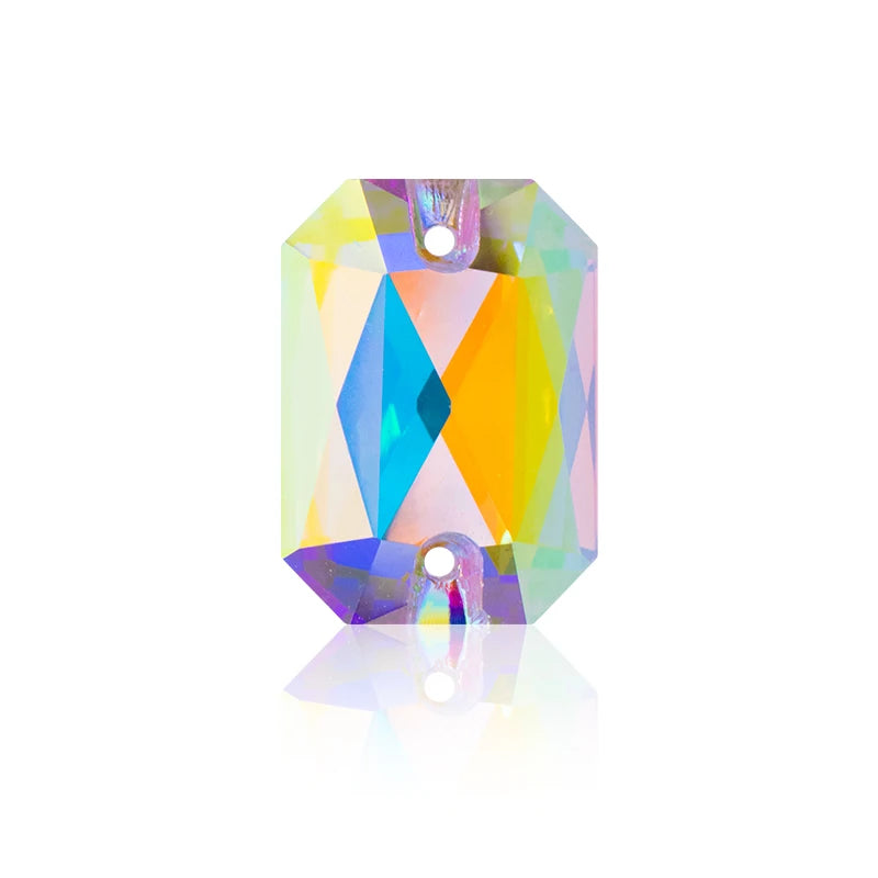 Acmore Crystal Octagon Sew on Flat Back Stone Jewelry Finding Crafts Making Decoration Accessories Stones Sewing on Clothes