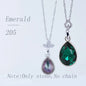 Acmore Crystal Drop Shaped Fancy Shiny Colors K9 Crystal Stones Alloy Back Pendant Necklace Deco Charms Jewelry Rhinestones Accessories