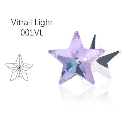 Acmore Crystal Wholesale Star Shape Pointback Crystal Stones K9 Glass Rhinestones for Clothing Nails Decoration