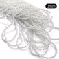 Acmore Crystal 3mm/4mm/6mm/8mm White Glass Imitation Pearl Beads with Hole ABS Loose Beads for Jewelry Making  Decoration Accessories