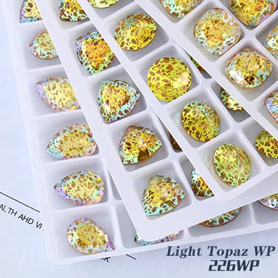 Acmore Crystal White Patina WP Series Colors Fancy Shapes Pointback Jewelry Crystal Stones Crafts DIY Rhinestone Accessories