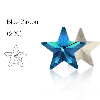 Acmore Crystal Wholesale Star Shape Pointback Crystal Stones K9 Glass Rhinestones for Clothing Nails Decoration