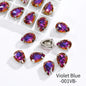 Acmore Crystal Crystals Rhinestone With Claw Strass Gems Sew on Rhinestone Drop Shape Crystal Fancy Stone With Claw for Garment