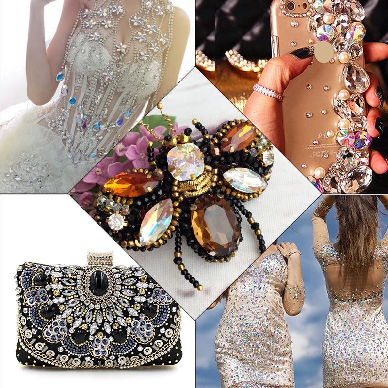 Metal Base Garment Decoration Glass Sew on Crystal Claw Rhinestone for Clothes Weeding Making Accessories