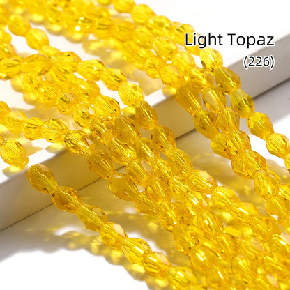 Acmore Crystal  6*8MM Water Drop Loose Stone Glass Crafts Waist Faceted  Crystal Beads Jewelry Finding Accessories for Necklace Earring