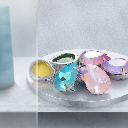 Acmore Crystal High Quality MI Sew on Stone Glass Rhinestone With Claw Setting for Point Back Nail Stones Decoration
