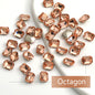 Acmore Crystal Light Padp Summer Style 3D Point Back More Shape Shiny Glass Crystal Nail Art Rhinestones