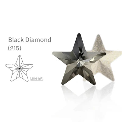 Acmore Crystal Hot Sale Black Diamond Series Crystal Stone Pointback Rhinestones Loose Glue on for Nails Clothes Decoration