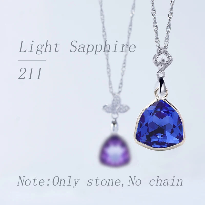 Acmore Crystal Fat Triangle Shape Shiny Color Stone Alloy Back Pendant Necklace Diy for Brooch Earring Brooch Bracelet Hair Accessories