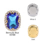 Acmore Crystal Gold Bottom High Quality 13*18mm Rhinestone Beads With Claw Sew on Glass Crystal Stone for DIY Design Accessories