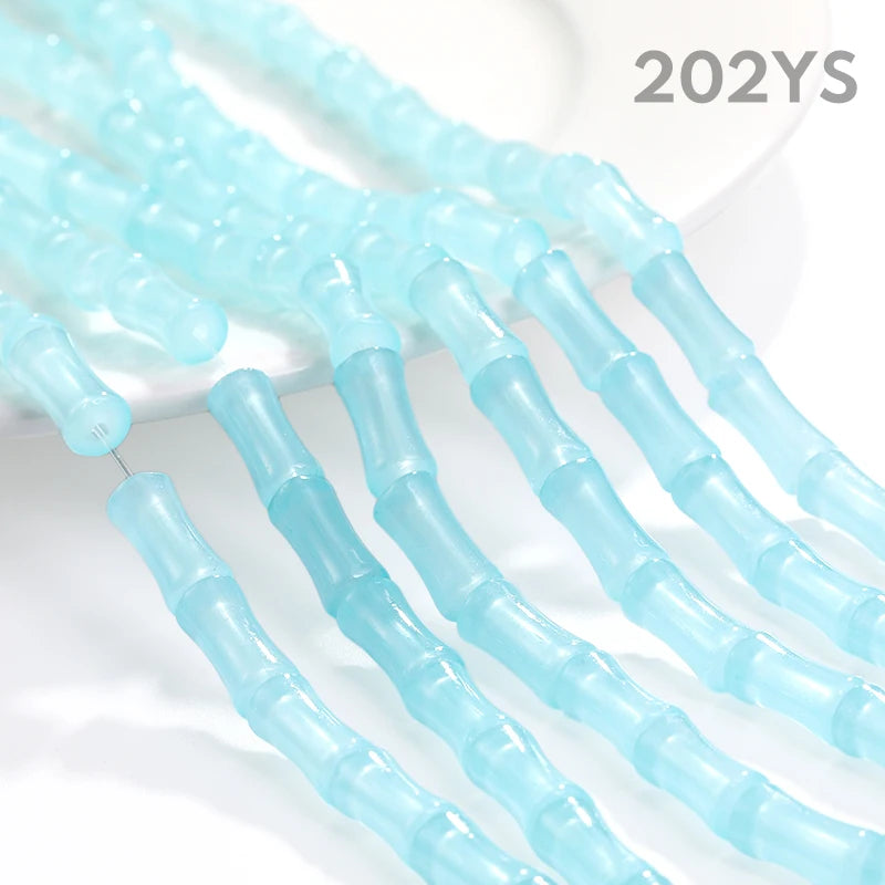 Acmore Crystal  Factory Sale 6*13mm Beads Bamboo Joint Bulk  Glass Crystal Loose Beads for Necklace Making DIY Jewelry