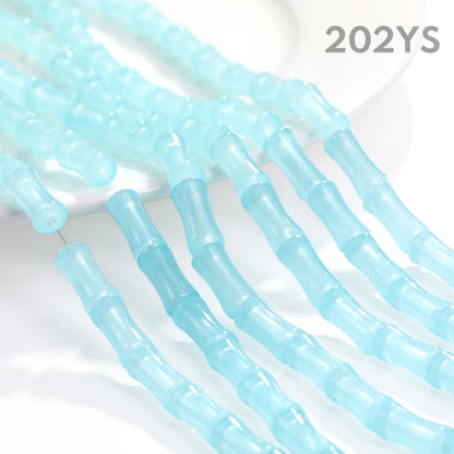 Acmore Crystal  Factory Sale 6*13mm Beads Bamboo Joint Bulk  Glass Crystal Loose Beads for Necklace Making DIY Jewelry