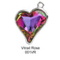 Acmore Crystal 13.5*17.6mm Copper Bottom Alloy Sweet Heart Single Hole Glass Diamond Pendant DIY Earrings Necklace Jewelry Accessories