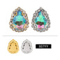 Acmore Crystal New Arrival 3D Piont Back Glass Rhinestone with Brass Caw Shadow Series Tear Drop Nail Art Rhinestones Charm for Cloth