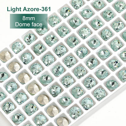 Acmore Crystal New Color Popular Light Azore K9 Glass Crystal Rhinestone Loose Jewelry Stone Glue on for DIY Nail Art Decoration
