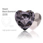 Acmore Crystal Hot Sale Black Diamond Series Crystal Stone Pointback Rhinestones Loose Glue on for Nails Clothes Decoration