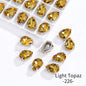 Acmore Crystal Crystals Rhinestone With Claw Strass Gems Sew on Rhinestone Drop Shape Crystal Fancy Stone With Claw for Garment