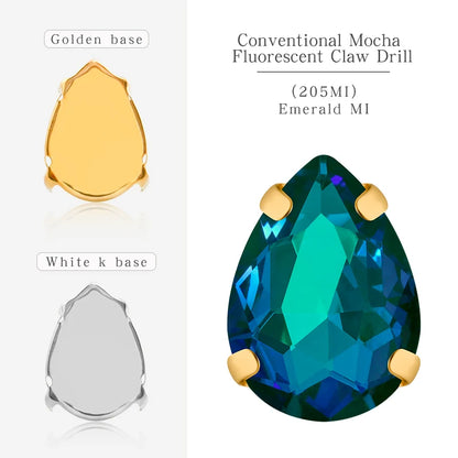 Metal Base Garment Decoration Glass Sew on Crystal Claw Rhinestone for Clothes Weeding Making Accessories