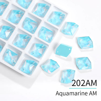 Acmore Crystal Cosmic  New Color Series Sew on Flat Back Glass Stone Crystal Sew on Rhinestone for Clothing Garment