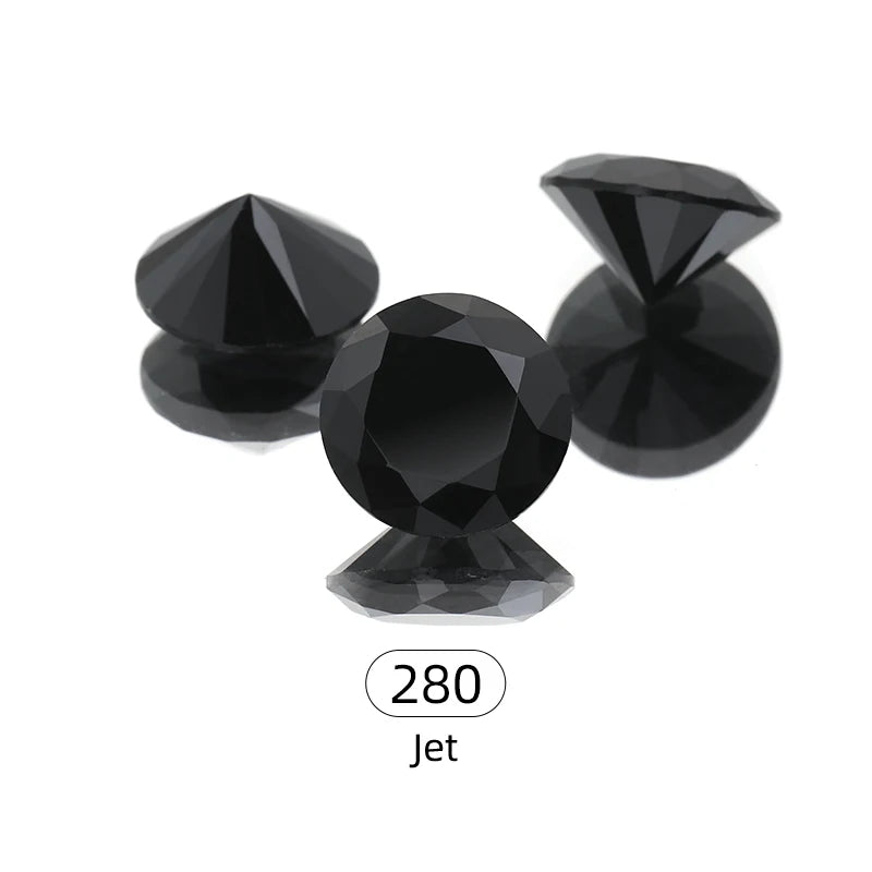 Acmore Crystal High Quality Colorful Round Zircon Transparent Pointeback Glass Rhinestone for Jewelry Making & Nail Art