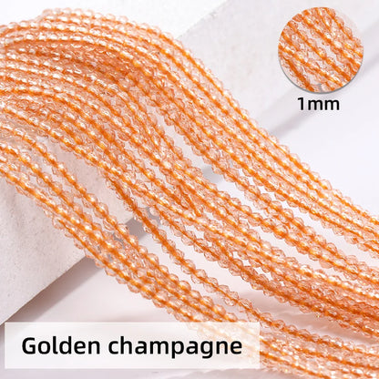 Acmore Crystal 1mm 20 Colors Loose Crystal Stones Jewelry Making Crafts Waist Necklace Earring Flat Beads DIY Deco Accessories