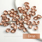 Acmore Crystal Light Padp Summer Style 3D Point Back More Shape Shiny Glass Crystal Nail Art Rhinestones