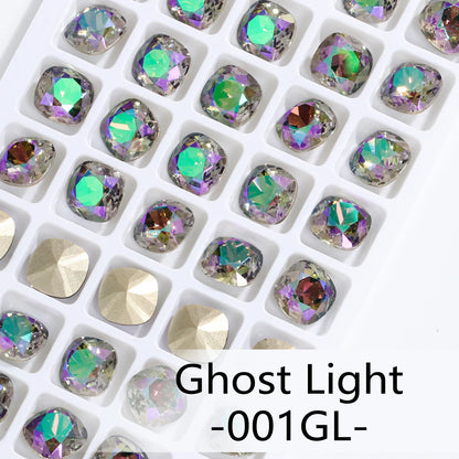 Acmore Crystal Wholesale Cushion Pointback Rhinestone K9 Glass Fancy Stone Loose Glass Design DIY Clothes Bags Shoes