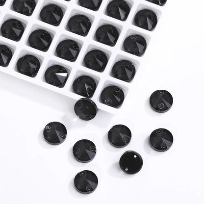 Acmore Crystal 3200 Rivoli Mocha Colors Diamond Flat Back Sew on Crystal Stones K9 Glass Rhinestones for Garment Shoes Bags Clothing