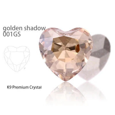 Acmore Crystal High Quality K9 Glass 8-27mm Heart Shape Point Back DIY Decoration Accessories Press on Nail Art Supplies Rhinestones