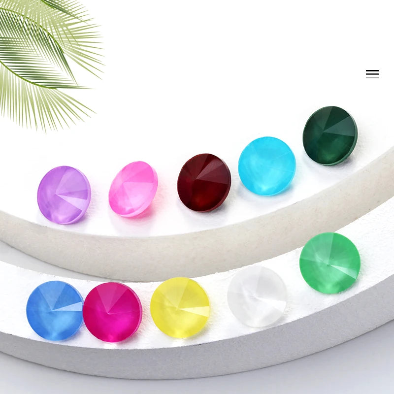 Acmore Crystal Rivoli Shape Loose Crystal Pointback Rhinestones for Clothing Accessories