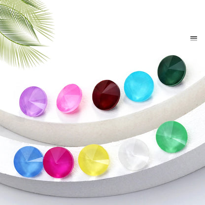 Acmore Crystal Rivoli Shape Loose Crystal Pointback Rhinestones for Clothing Accessories