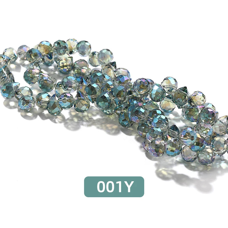 Acmore Crystal  8*10MM Shinning AB Color Faceted Cutting Strawberry  Tear Drop  Crystal Loose Beads Jewelry Accessories