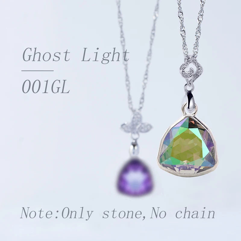 Acmore Crystal Fat Triangle Shape Shiny Color Stone Alloy Back Pendant Necklace Diy for Brooch Earring Brooch Bracelet Hair Accessories