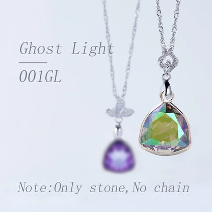 Acmore Crystal Fat Triangle Shape Shiny Color Stone Alloy Back Pendant Necklace Diy for Brooch Earring Brooch Bracelet Hair Accessories