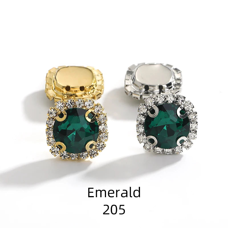 Acmore Crystal Wholesale Cheap Price Round Shape Glass Rhinestone With Claw Setting Stone for Garment Decoration