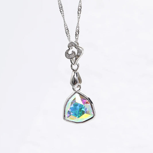 Acmore Crystal Fat Triangle Shape Shiny Color Stone Alloy Back Pendant Necklace Diy for Brooch Earring Brooch Bracelet Hair Accessories