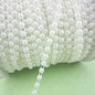 Acmore Crystal  4mm Craft Imitation Pearl Beads Cotton Line Chain for DIY Wedding Party Decoration Party Jewelry Findings Accessories