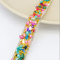 Acmore Crystal  Hot-Fix Gravel Tape 2cm Wide Rhinestone Chain Stone Cake Ribbon Trimming Wedding Decoration Sewing Accessories