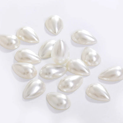 Acmore Crystal Drop Shaped Wholesale in Bulk Loose Pearling Flatback Semicircle Pearls Beads for Nail Art DIY Decor Garment Bags Shoes