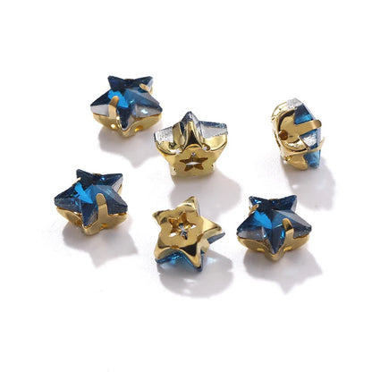Hot Selling Acmore Crystal 10mm Star Pointback Glass Claw Drill Shiny Rhinestones Charms DIY Accessories for Dress & Clothing