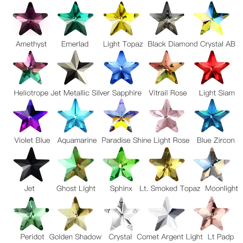 Acmore Crystal Wholesale Star Shape Pointback Crystal Stones K9 Glass Rhinestones for Clothing Nails Decoration