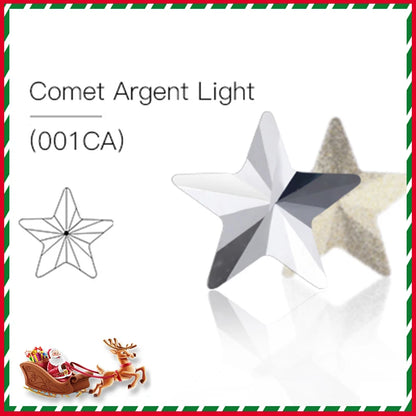 Acmore Crystal Christmas Series Star Shaped Crystal Stone Pointback Rhinestones Glass Nail Art Supplies Jewelry Decoration Diy Strass