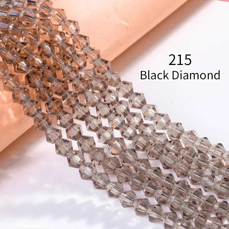 Acmore Crystal 4mm 21 Colors Bicone Shaped Crystal Stone Wholesale Loose Necklace Bracelet Earring Through Hole Glass Rhinestone Beads