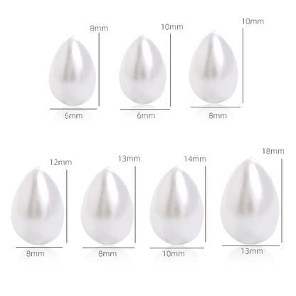 Acmore Crystal Drop Shaped Wholesale in Bulk Loose Pearling Flatback Semicircle Pearls Beads for Nail Art DIY Decor Garment Bags Shoes