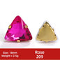 Acmore Crystal  New Fashion Apparel Wedding Shoes Diy Accessories Hand - Sew-on Diamond Triangle Glass Claw Rhinestones Jewelry