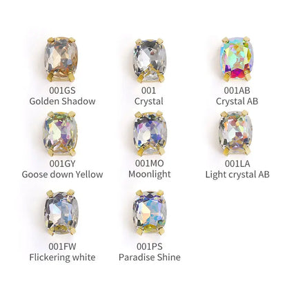 Acmore Crystal High Quality Pillow Shaped Copper Claws Crystal Rhinestones for Sewing Accessories